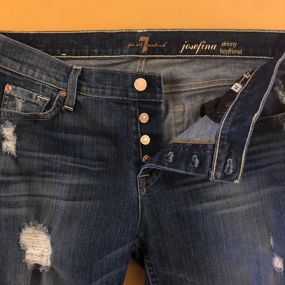 7 FOR ALL MANKIND Josefina Distressed Boyfriend